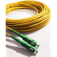 Elfcam® - Cable Fibra Óptica SC - APC a SC - APC Monomodo Simplex- Compatible con Orange- Movistar- Vodafone y Jazztel…